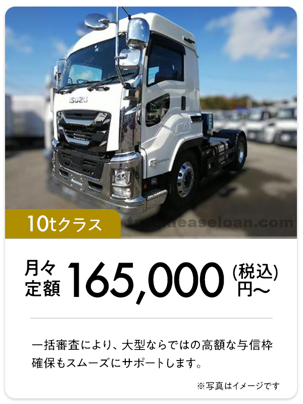 モデルケース3：新車トラックリースプランの料金例