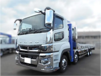 三菱ふそう トラック　スーパーグレート（バス・その他） 重機運搬車 / ハイジャッキセルフ / 4段クレーン付 / 4軸低床 / 積載11,600kg / 10,670cc / AT